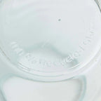 Vase en verre recyclé transparent arrondi moderne bleu – H35 cm