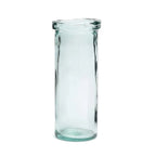 Vase en verre recyclé vert aqua col ondulé H28 cm