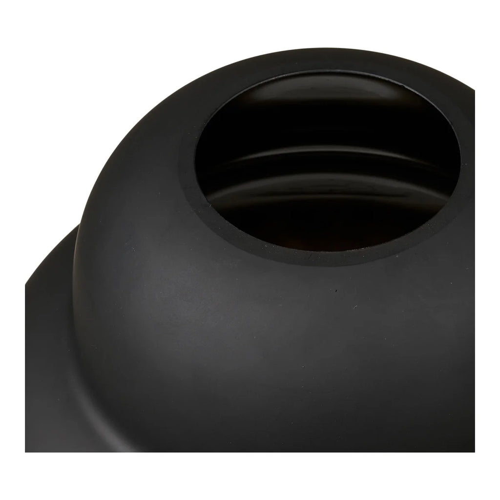 Bouchon en silicone noir mat pour vase en verre soufflé Ø21x20 cm