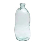 Vase en verre transparent ondulé bleu moderne – H73 cm