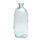 Bouteille en verre transparente ondulée de taille H73 cm avec forme irrégulière