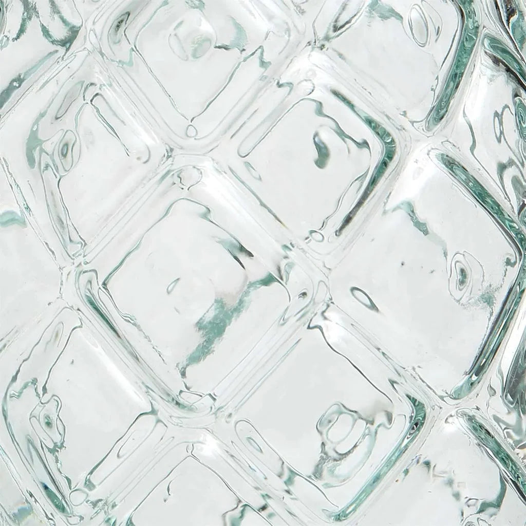 Motif en verre transparent texturé pour Le verre à ananas Bleu L