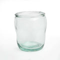 Verre cylindrique bleu en verre recyclé – H10,5 cm