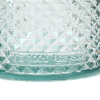 Base en verre texturée pour Verre facetté en verre recyclé bleu