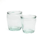 Verre en verre recyclé – Teinte bleue ondulée
