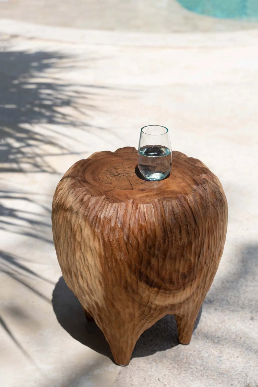 Verre en verre recyclé transparent – Finition bleu clair – H11 cm