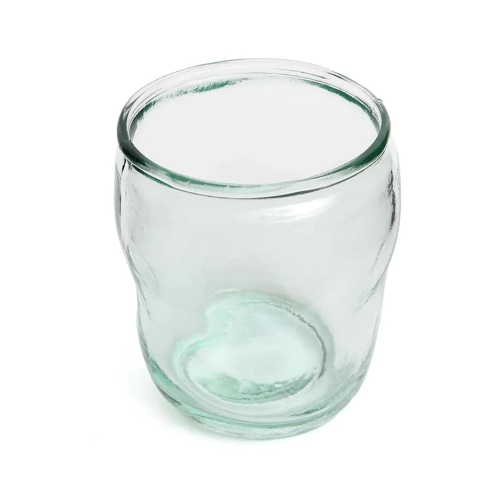 Bocal en verre transparent et vide.