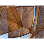 Voile d’ombrage rectangulaire en fibre de coco tressée brun naturel – 300x300 cm